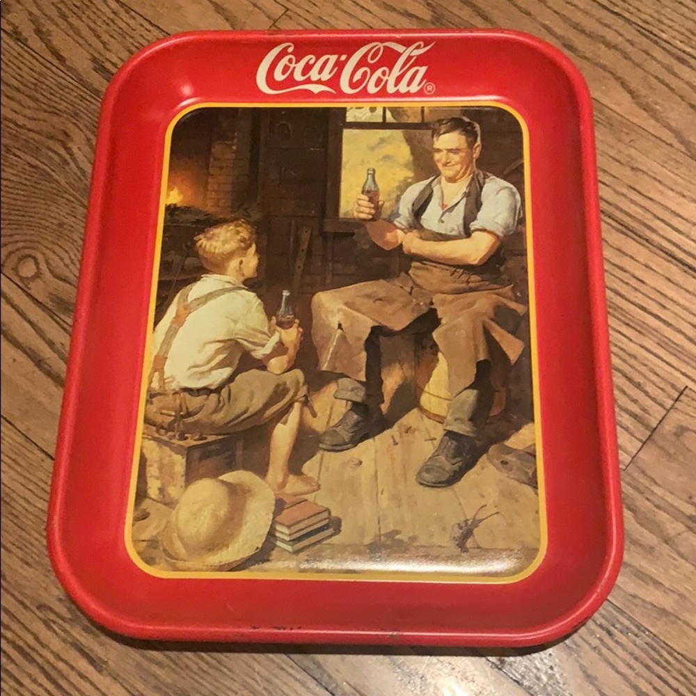 Coca Cola Tray Aluminum 1987 Vintage